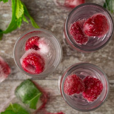 Raspberry Flavored Sparkling Mineral Water