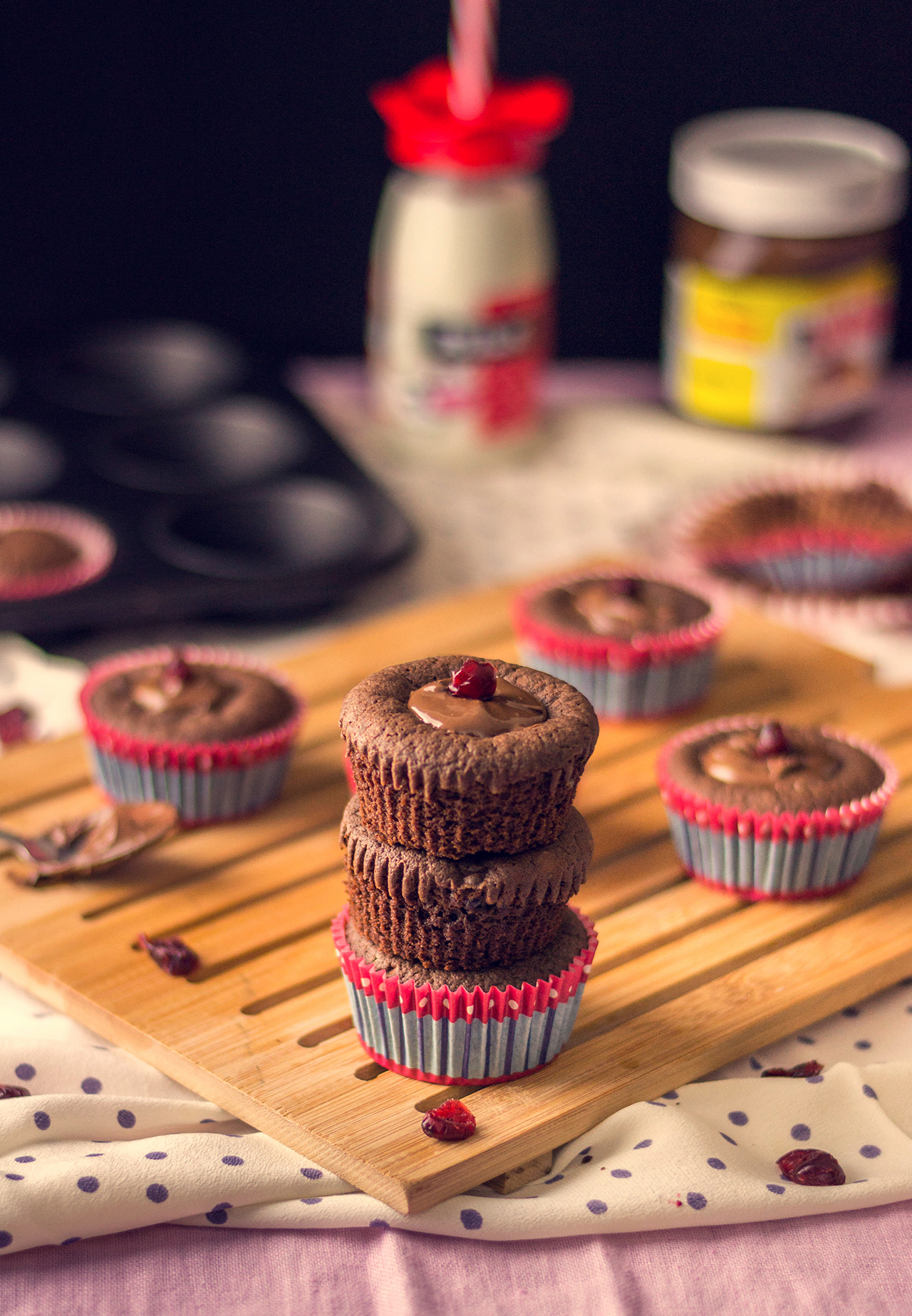 Cranberry Nutella muffins. The sweetest muffins ever!