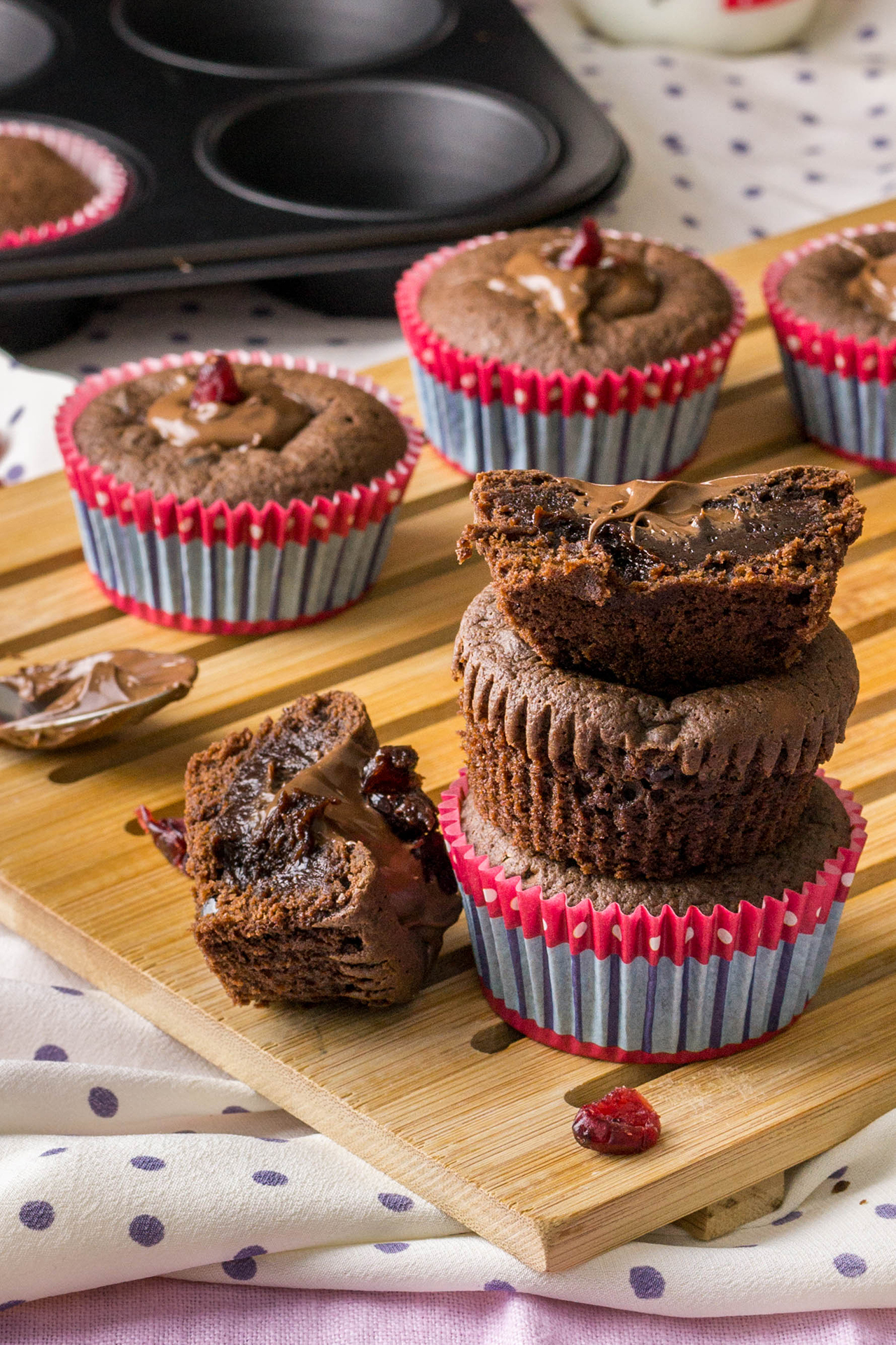 Cranberry Nutella muffins. The sweetest muffins ever!