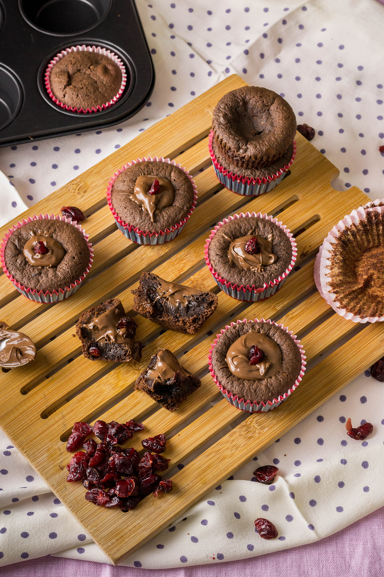 Cranberry Nutella muffins. The sweetest muffins ever!