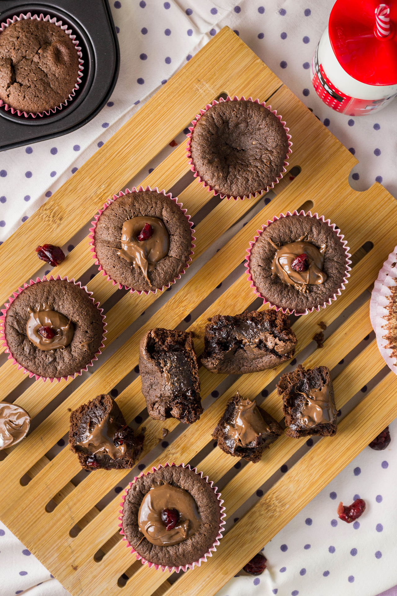 Cranberry Nutella muffins. The sweetest muffins ever!